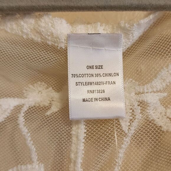 Francesca's White Embroidered Lace Bohemian Duster Nwt - Picture 10 of 13